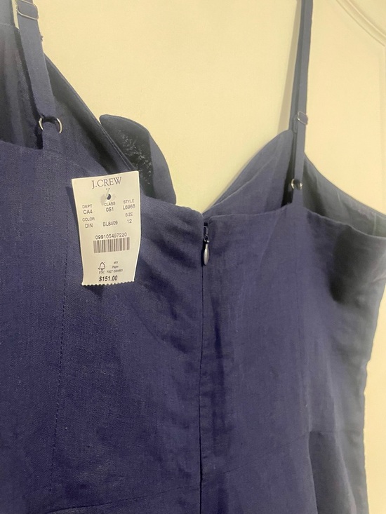 J. Crew Navy Spaghetti-Strap Maxi with Front Knot - Picture 4 of 7